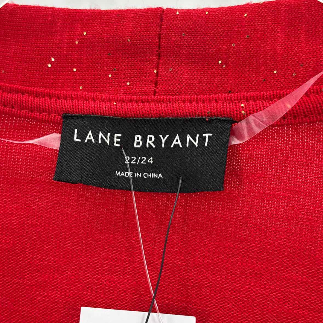 Size 22/24 LANE BRYANT Red Knit Sweater