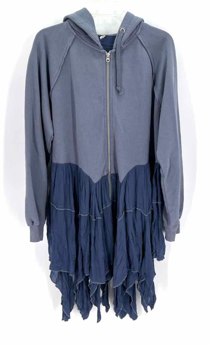 Size M FREE PEOPLE Blue Knit Dress