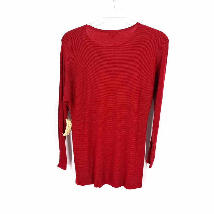 Size M Red Knit Sequined Shirt