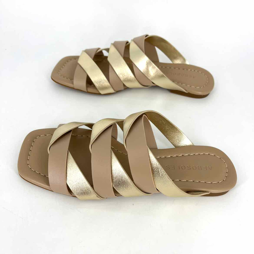 Shoe Size 6.5 AEROSOLES Gold Sandals