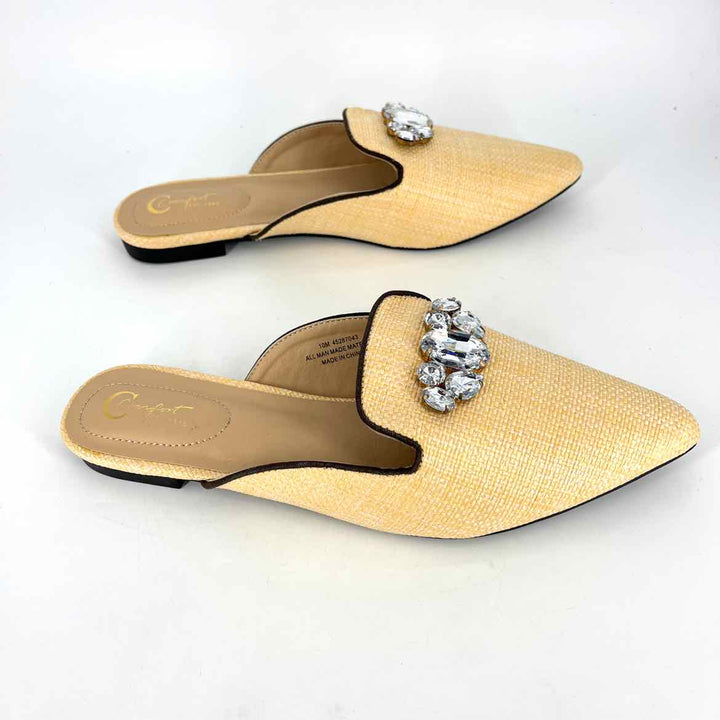 Shoe Size 10 EST. 1946 Tan Straw Flats