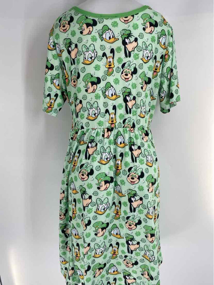 Size XL Green Print Dress