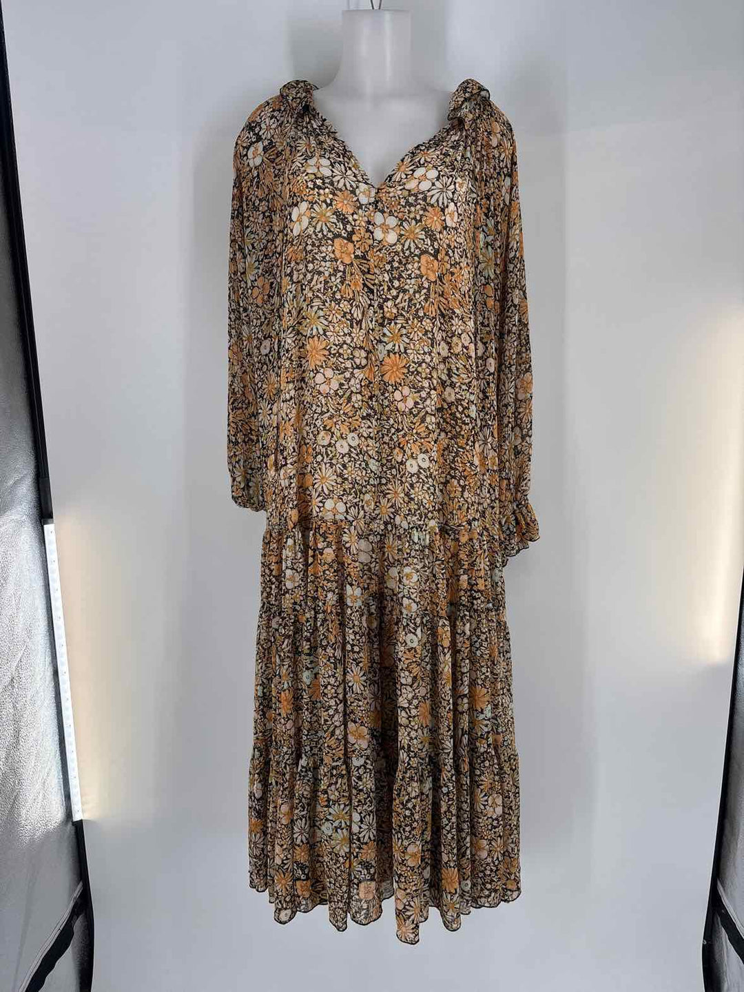 Size M FREE PEOPLE ORANGE PRINT Dress