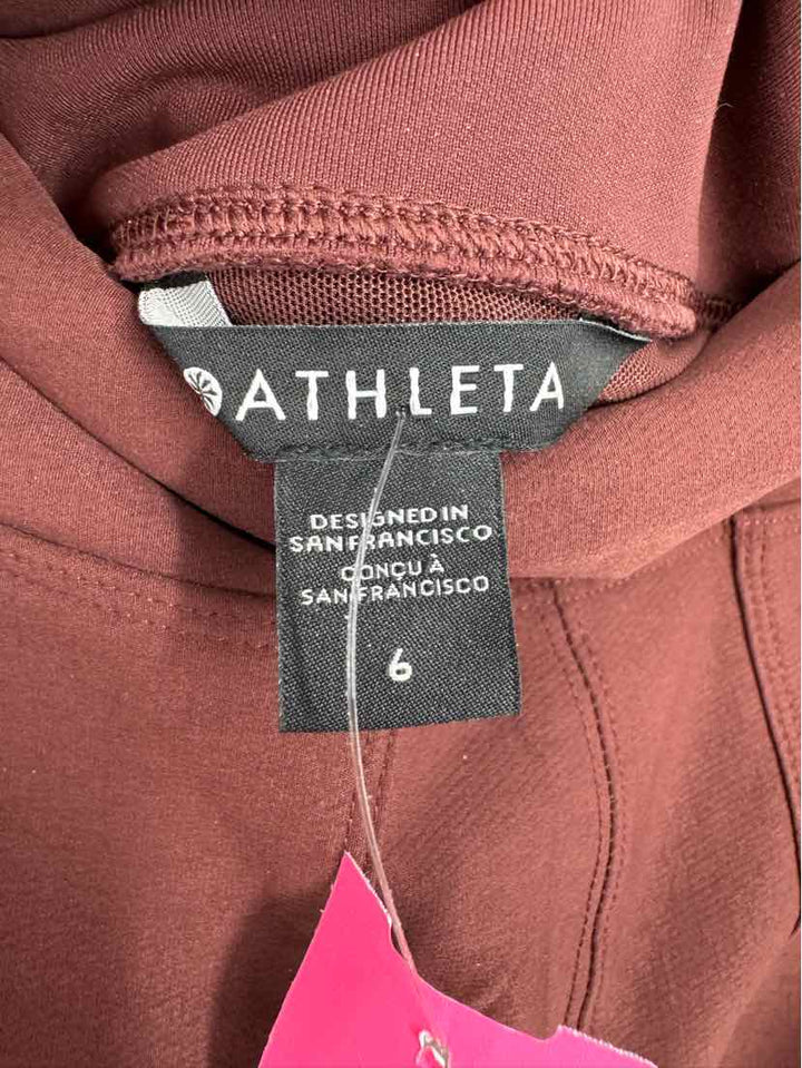 Size 6 Athleta Burgundy Pants