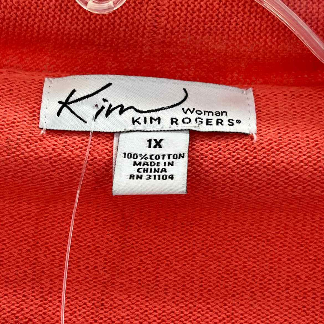 Size M KIM ROGERS Orange Knit Sweater
