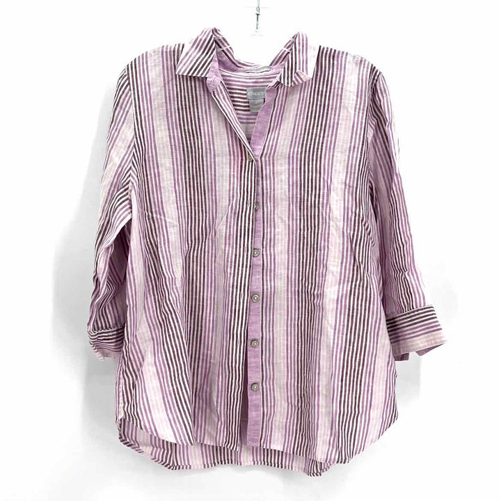 Size 2 Chico's White Linen Shirt
