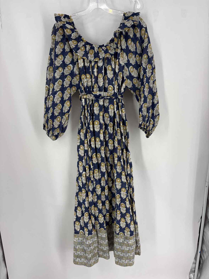 Size M Blue Print Dress