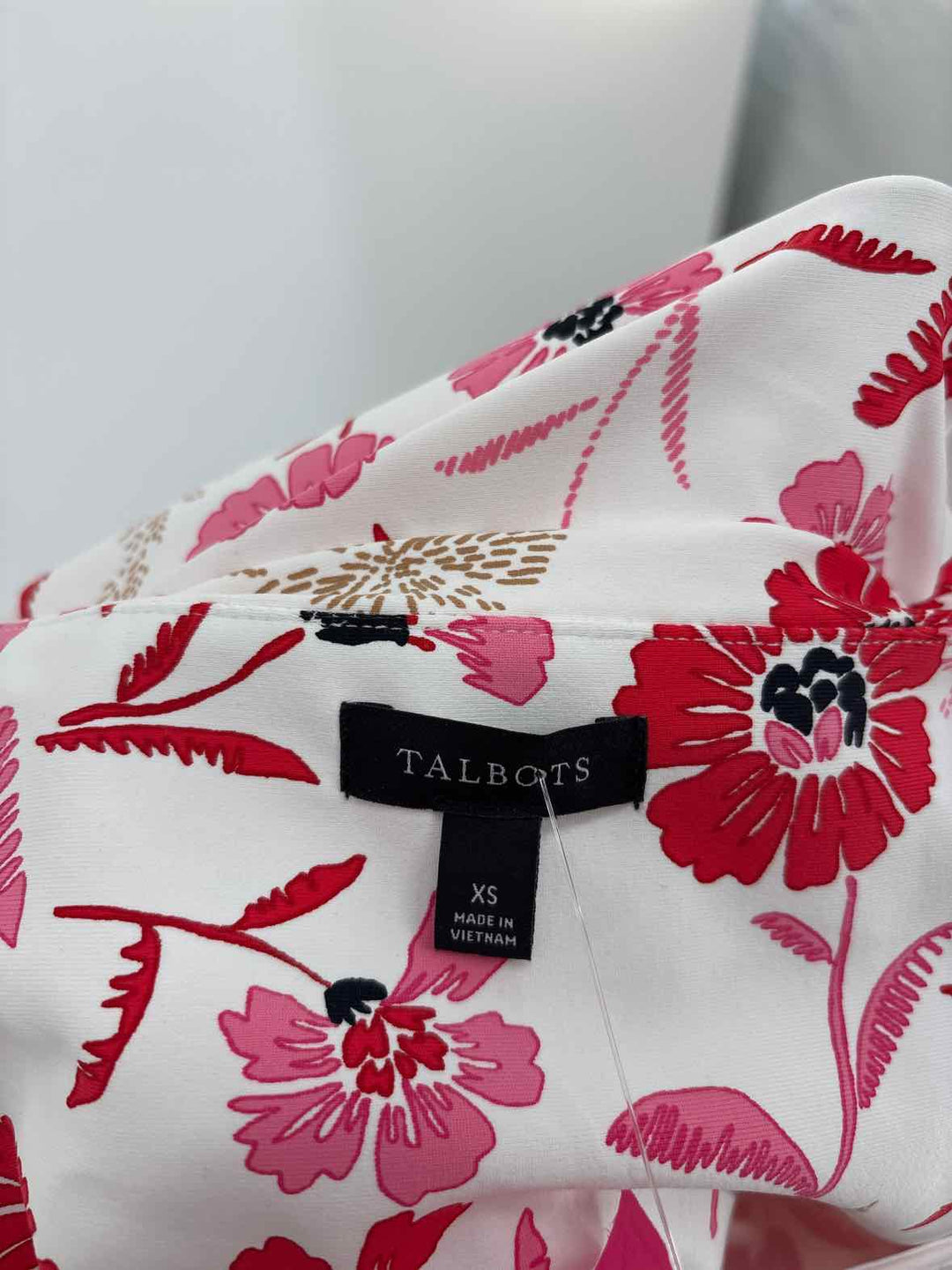 Size XS Talbots White Print Dress
