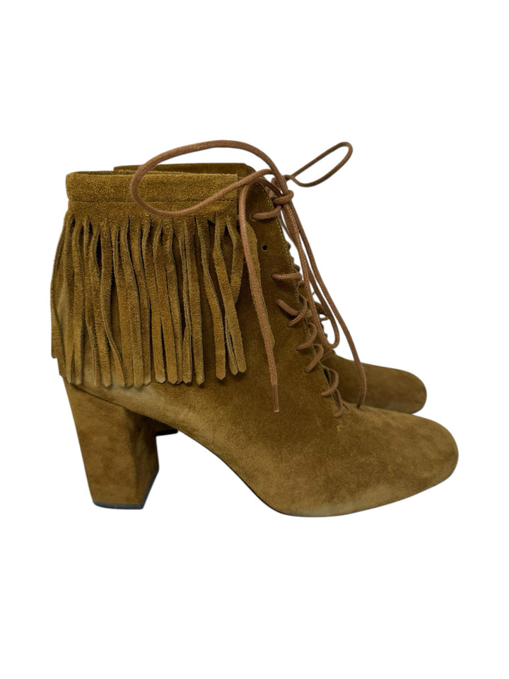 Shoe Size 38.5 SAINT LAURENT Tan Suede Luxury - Boots