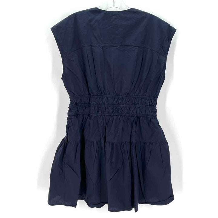 Size L NICOLE MILLER Navy Cotton Dress