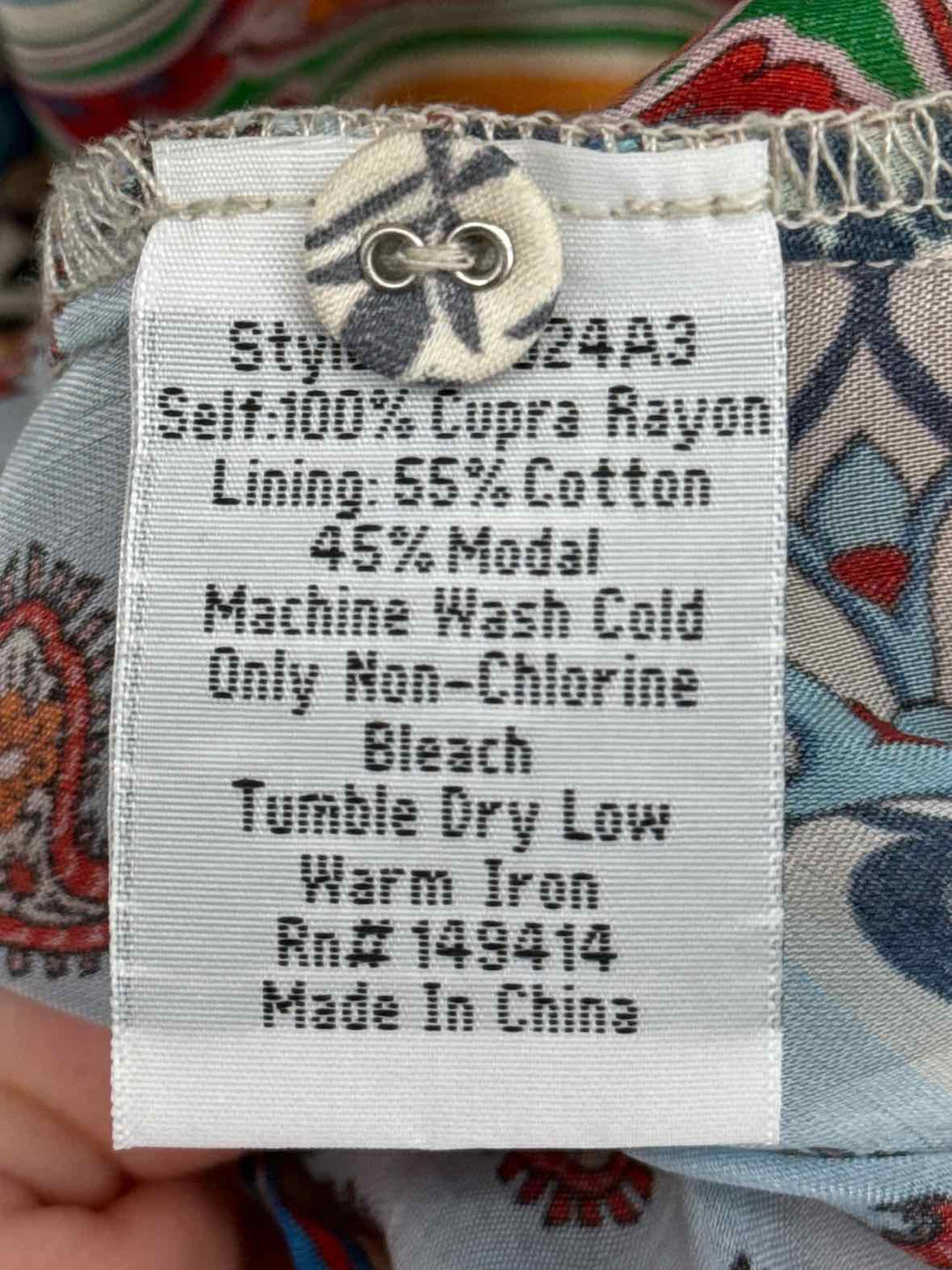 Size S Johnny Was Multi-Color Silk Dress