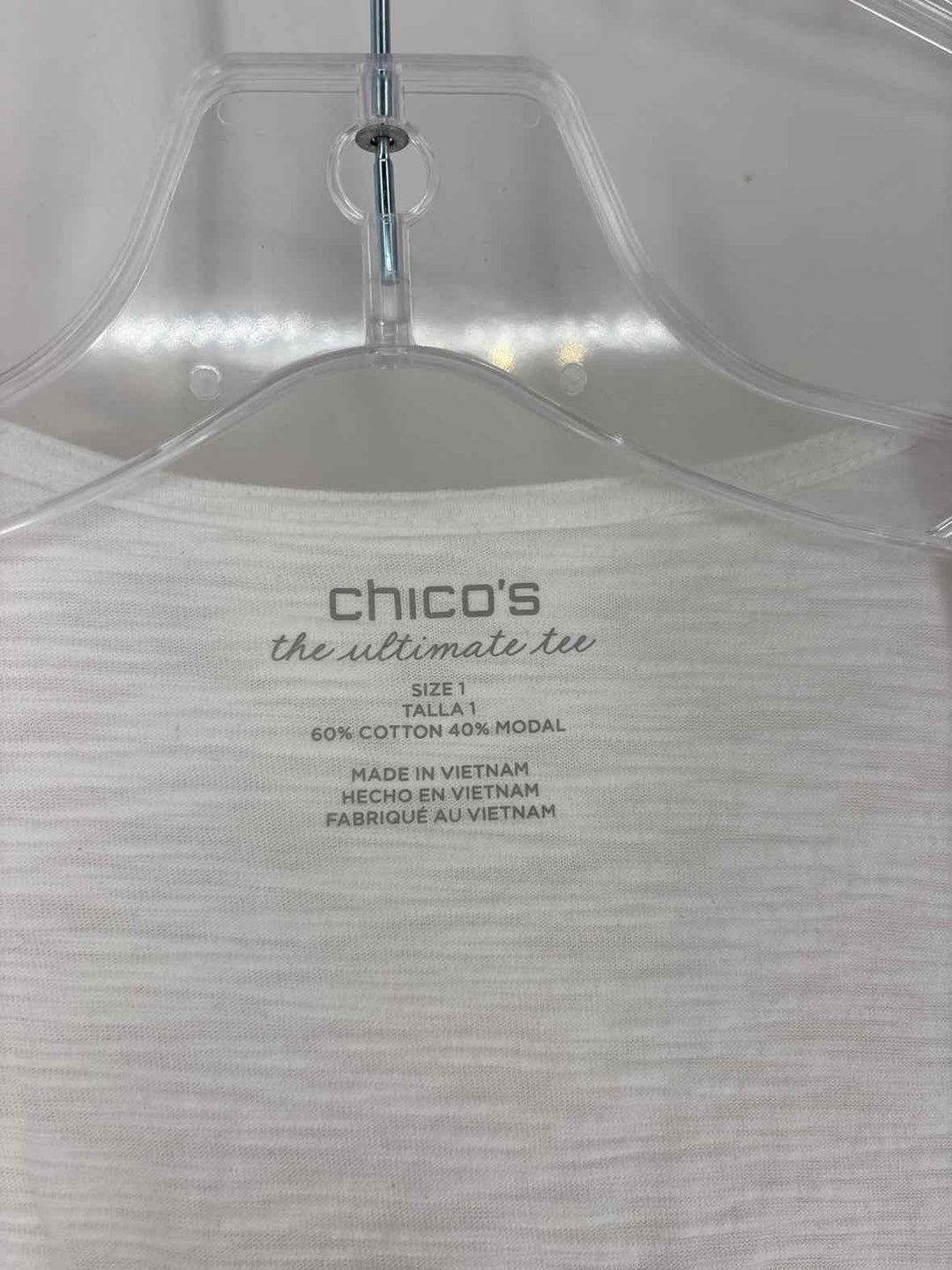 Size M Chico's White Cotton Cardigan