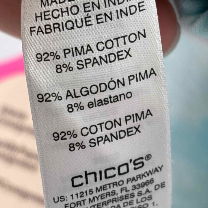 Size M Chico's Aqua Pants
