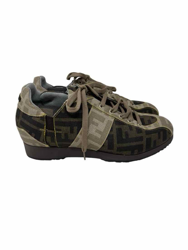 Shoe Size 37.5 Fendi Brown Leather Luxury - Sneakers