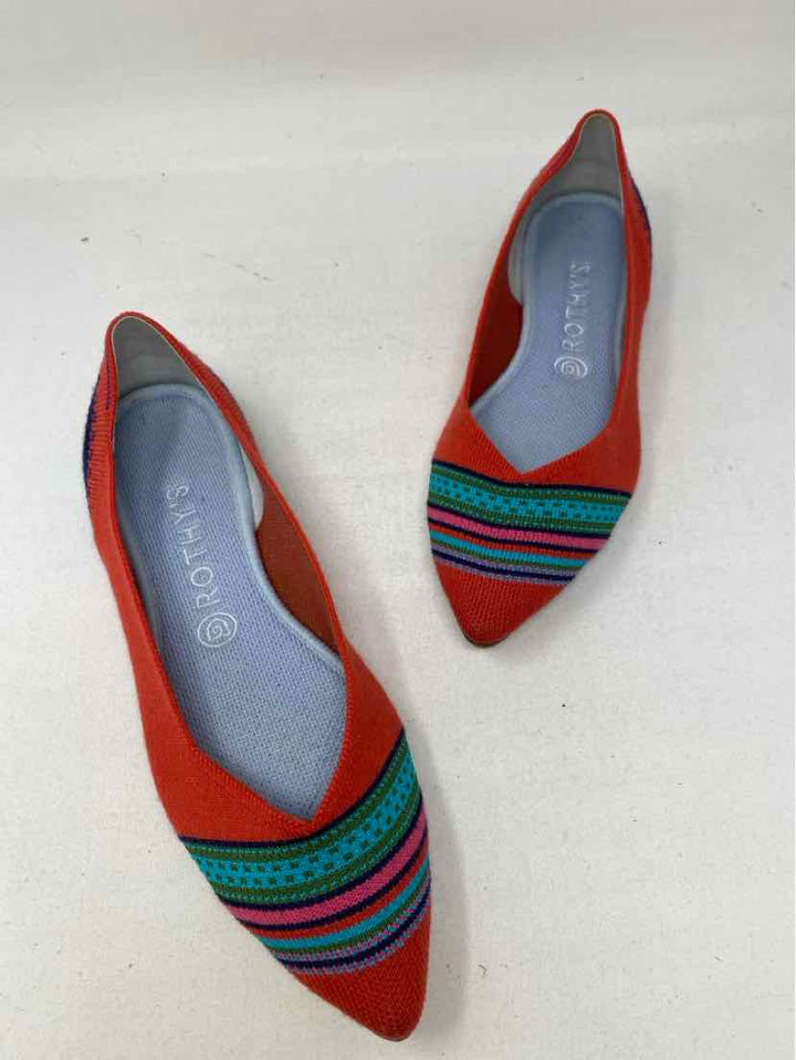 Shoe Size 10 ROTHY'S Multi-Color Knit Flats