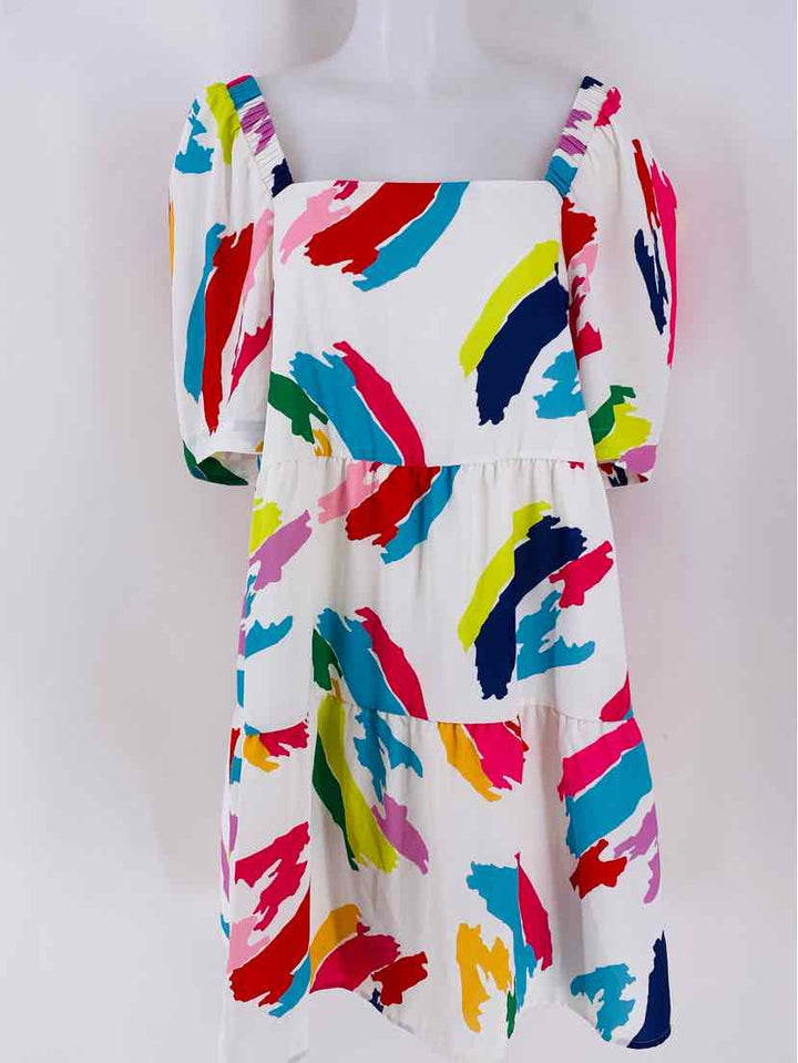 Size XL CROSBY White Print Dress