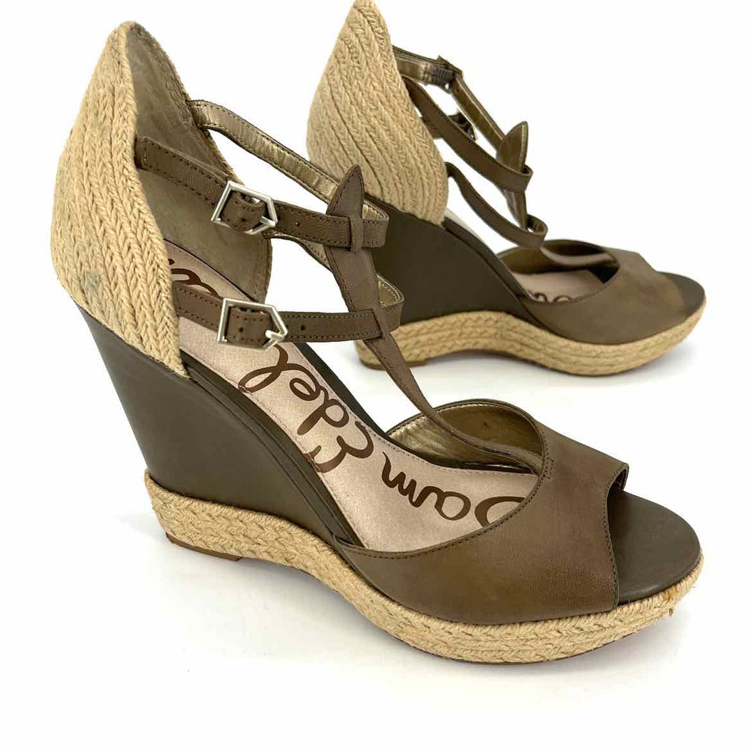 Shoe Size 9 Sam Edeleman Olive Leather Sandals