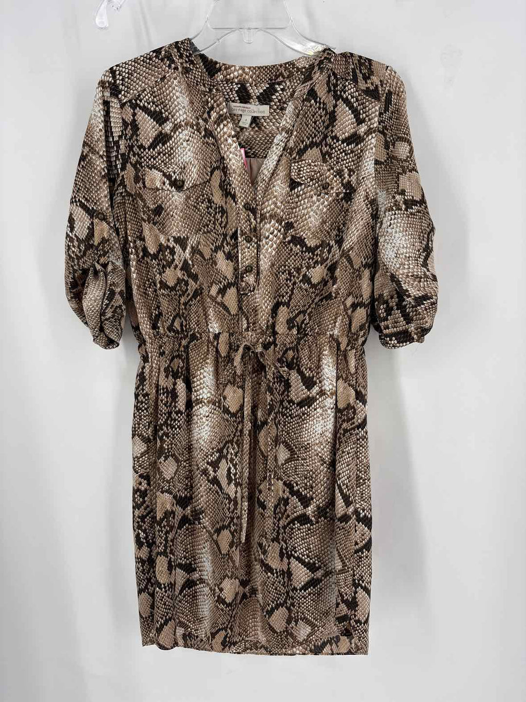 Size 4 Banana Republic Brown Print Dress