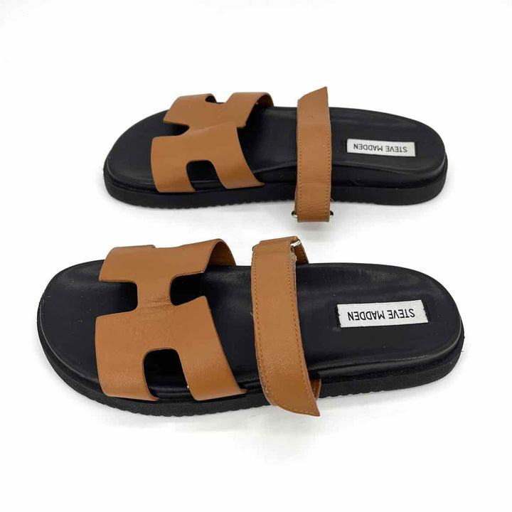 Shoe Size 9.5 Steve Madden Brown Leather Sandals