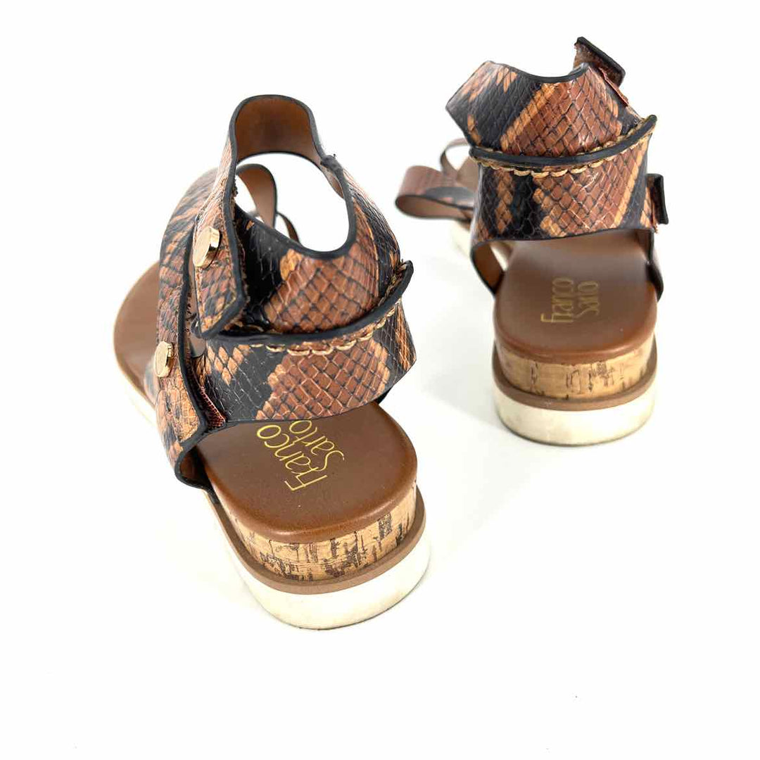 Shoe Size 8.5 FRANCO SARTO Multi-Color Faux Leather Sandals