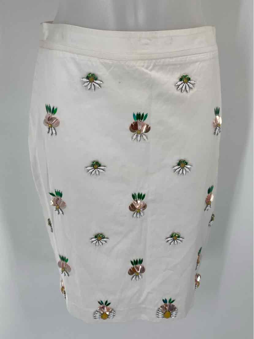 Size 2 Banana Republic White Skirt