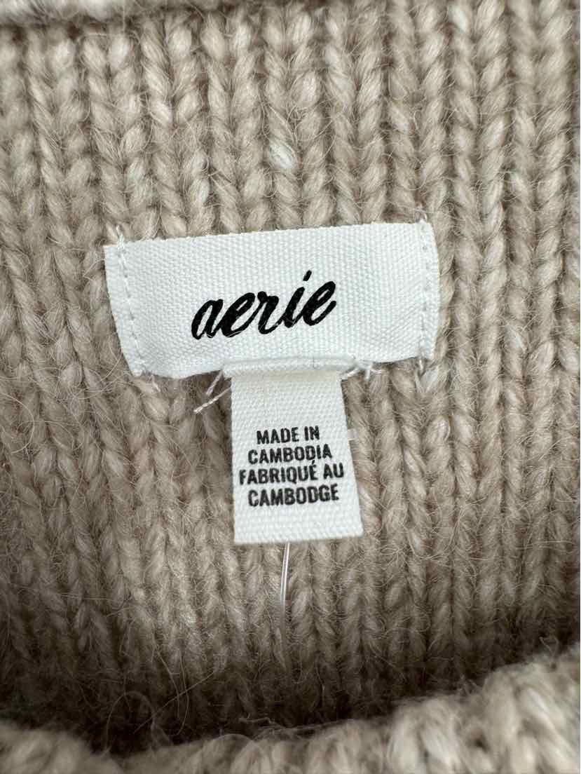 Size L AERIE Tan Cardigan