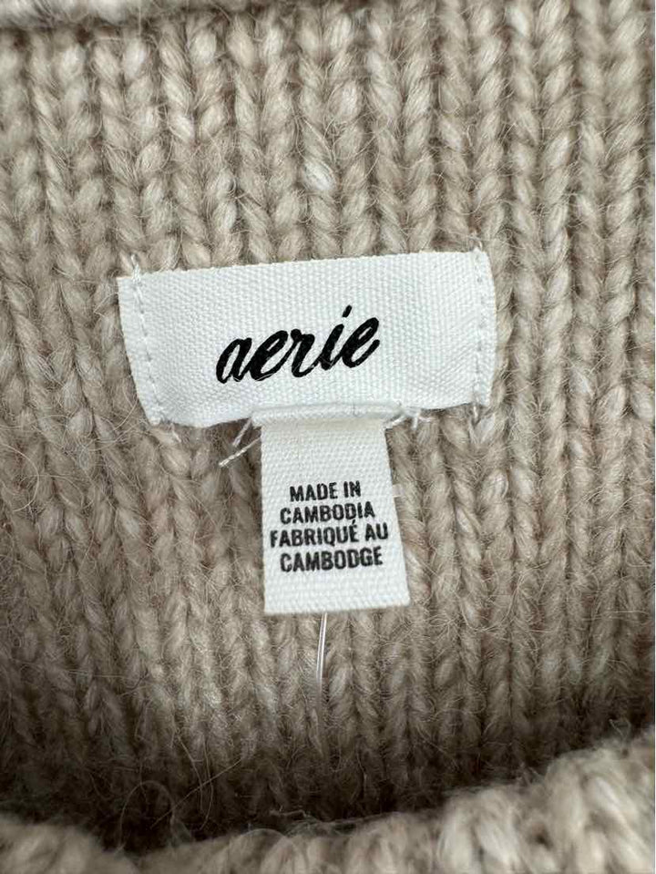 Size L AERIE Tan Cardigan