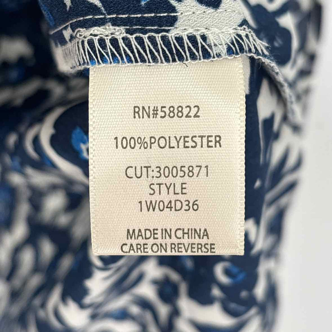 Size 2X MAX STUDIO Navy Print Shirt
