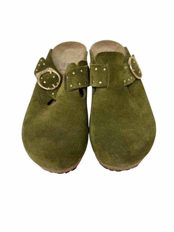 Shoe Size 40 PAPILIO Olive Suede Flats