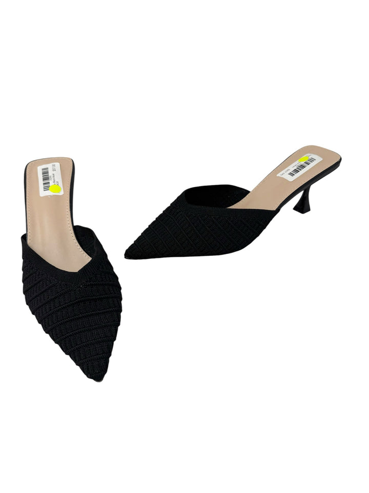 Shoe Size 10 Black Mules
