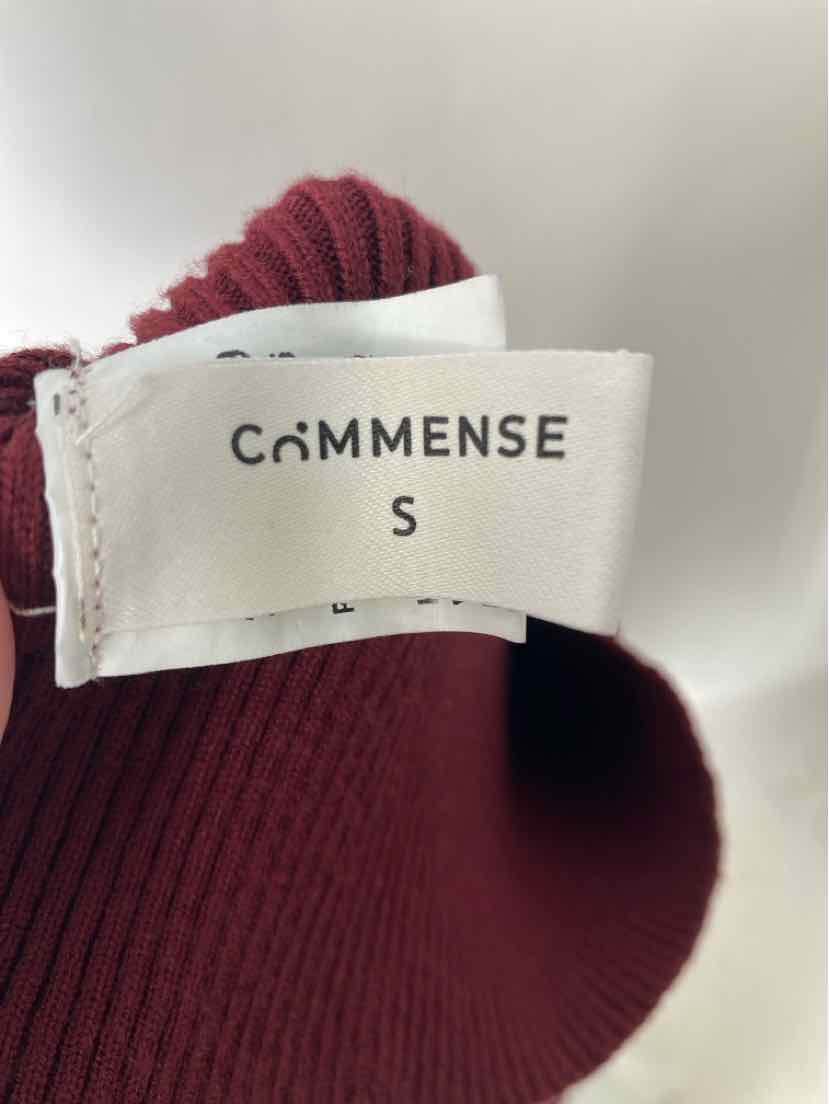 Size S COMMENSE Burgundy Knit Sweater