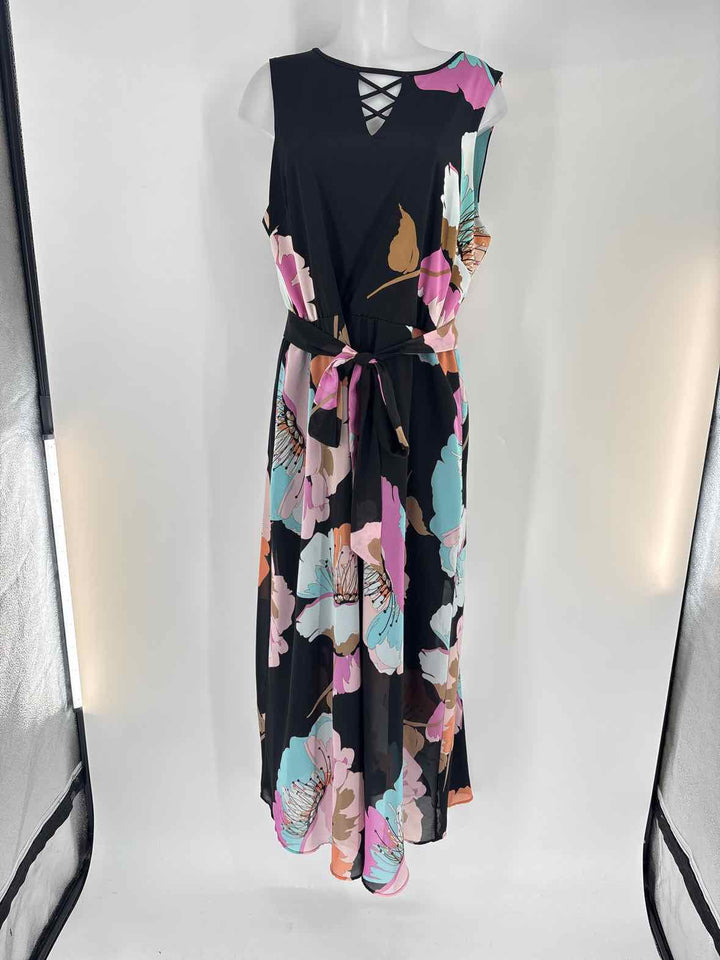 Size 16 LANE BRYANT Black Print Dress