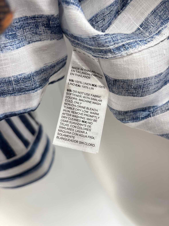 Size 12 Chico's Navy Print Shirt