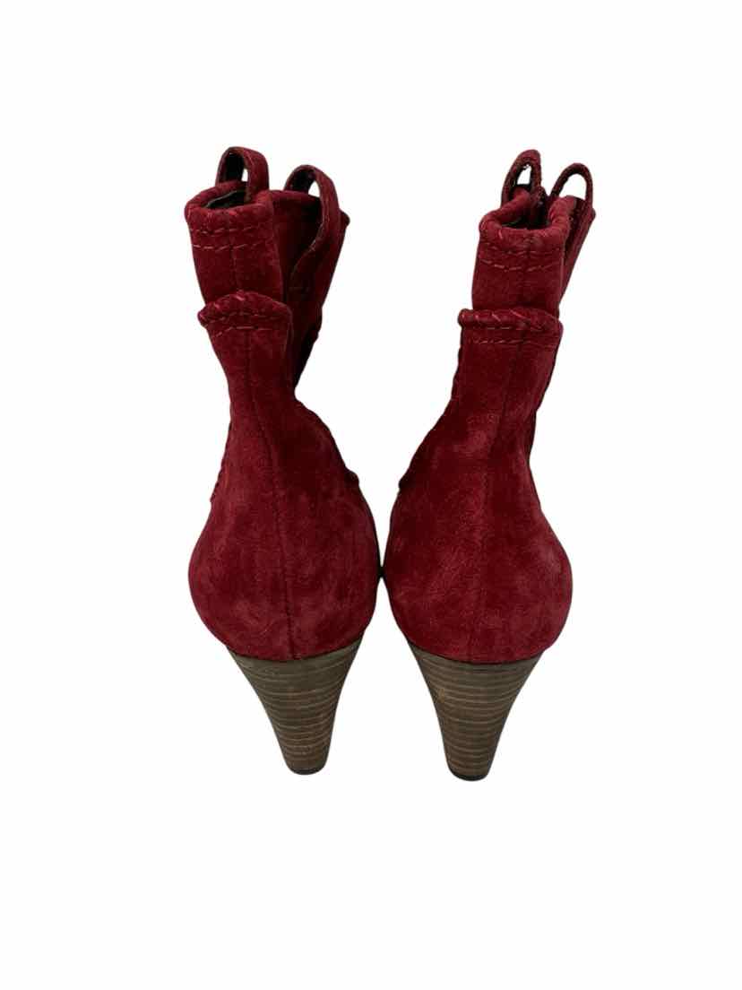 Shoe Size 7.5 KARL LAGERFELD Wine Suede Boots
