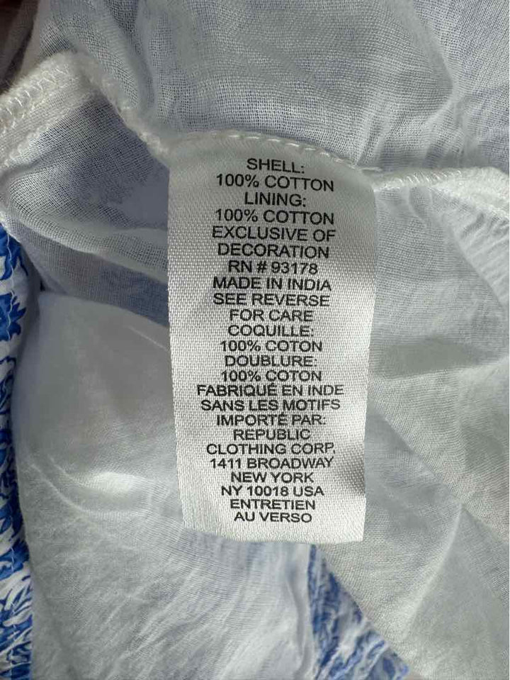 Size S CALYPSO Blue Print Dress