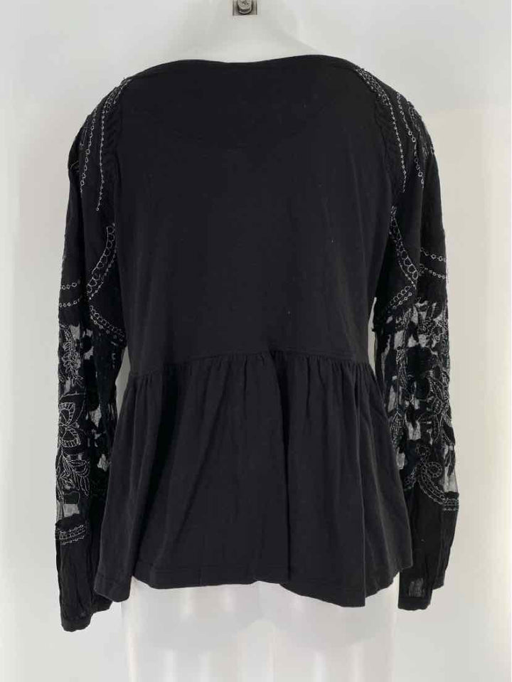 Size XS WE THE FREE Black Lace Shirt