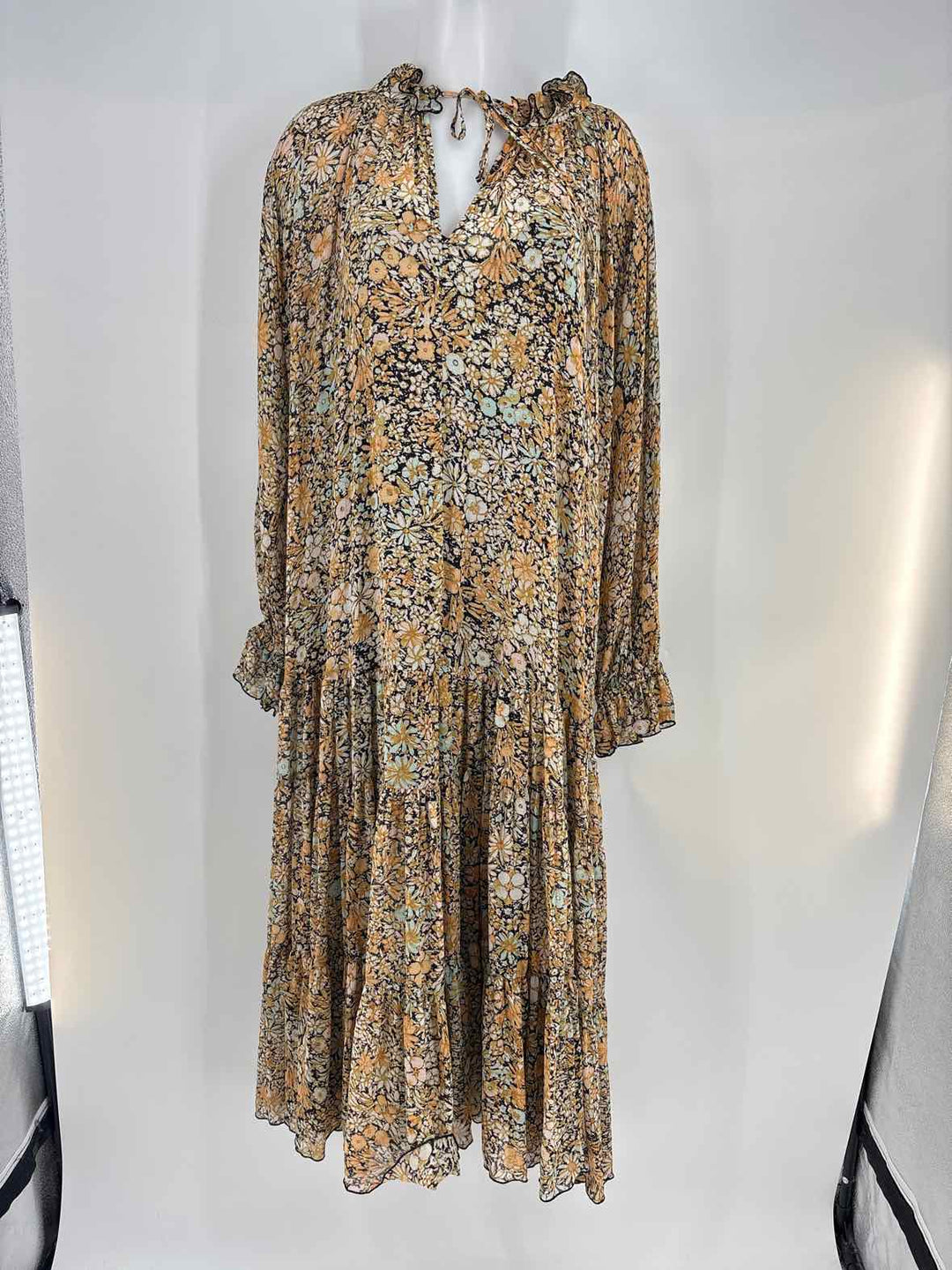 Size L FREE PEOPLE ORANGE PRINT Dress