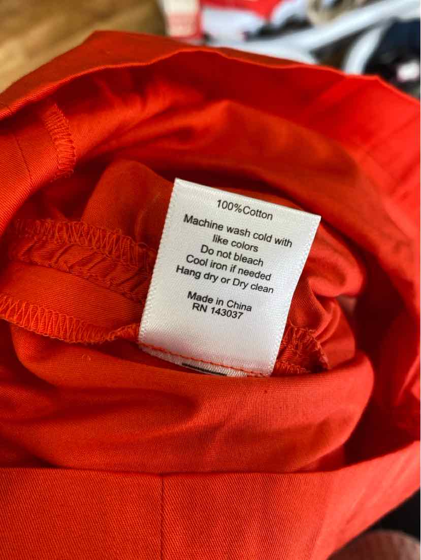 Size 0 Orange Shirt
