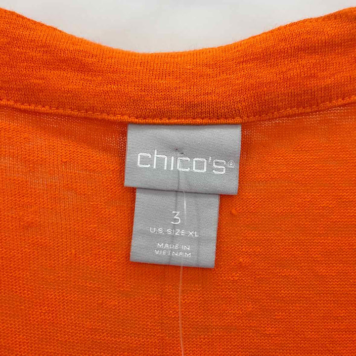Size 3 Chico's Orange Linen Shirt