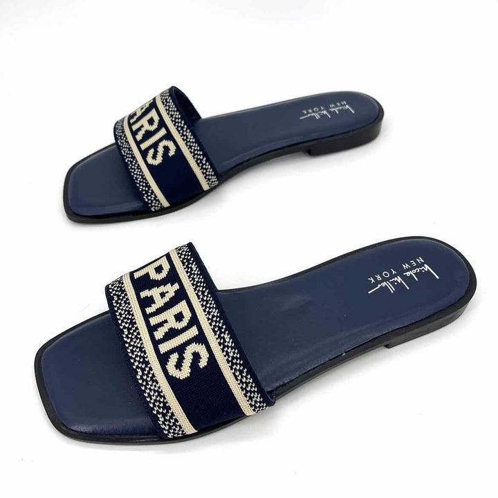 Shoe Size 10 NICOLE MILLER Navy Sandals