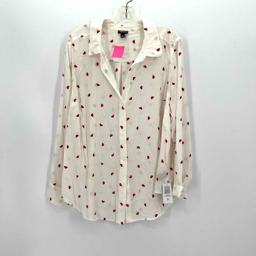 Size 2 Torrid Cream Shirt