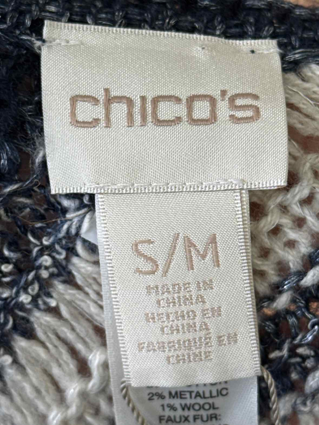 Size S/M Chico's Blue Sweater