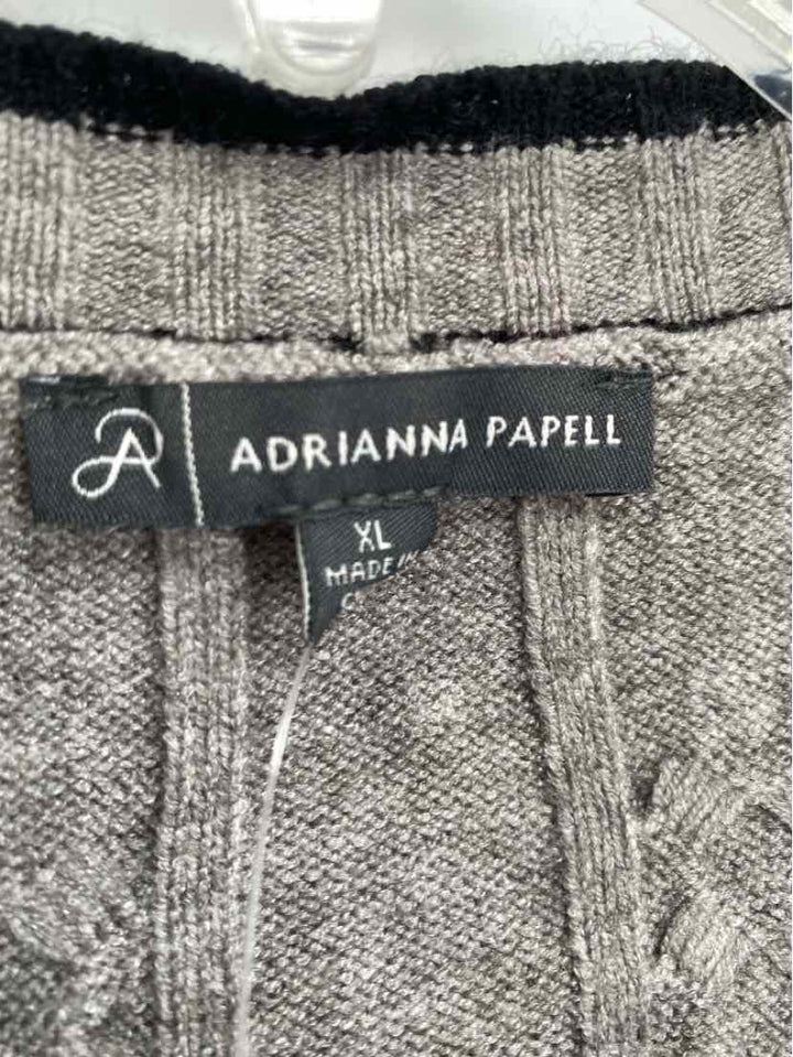 Size XL Adrianna Papell Gray Sweater