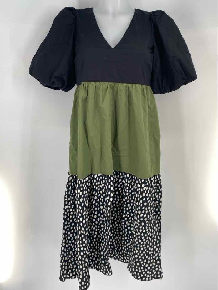Size XXS CROSBY Green Print Dress