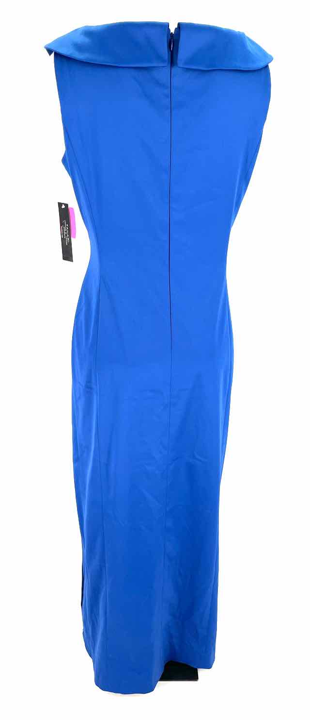 Size 10 TAHARI Blue Satin Dress