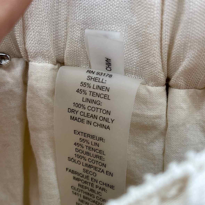 Size M TAHARI Ivory Linen 2 PC Dress