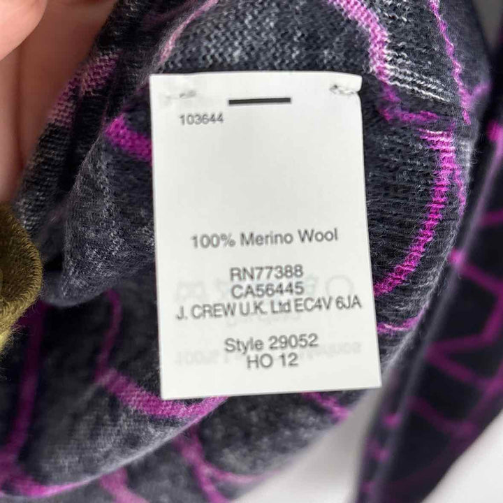 Size M J Crew Black Print Sweater