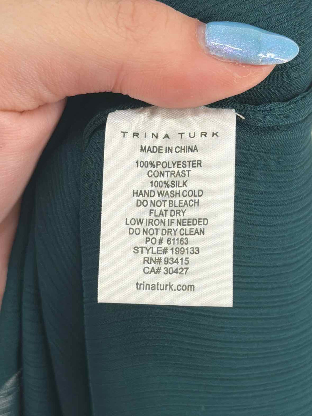 Size M TRINA TURK Green Shirt