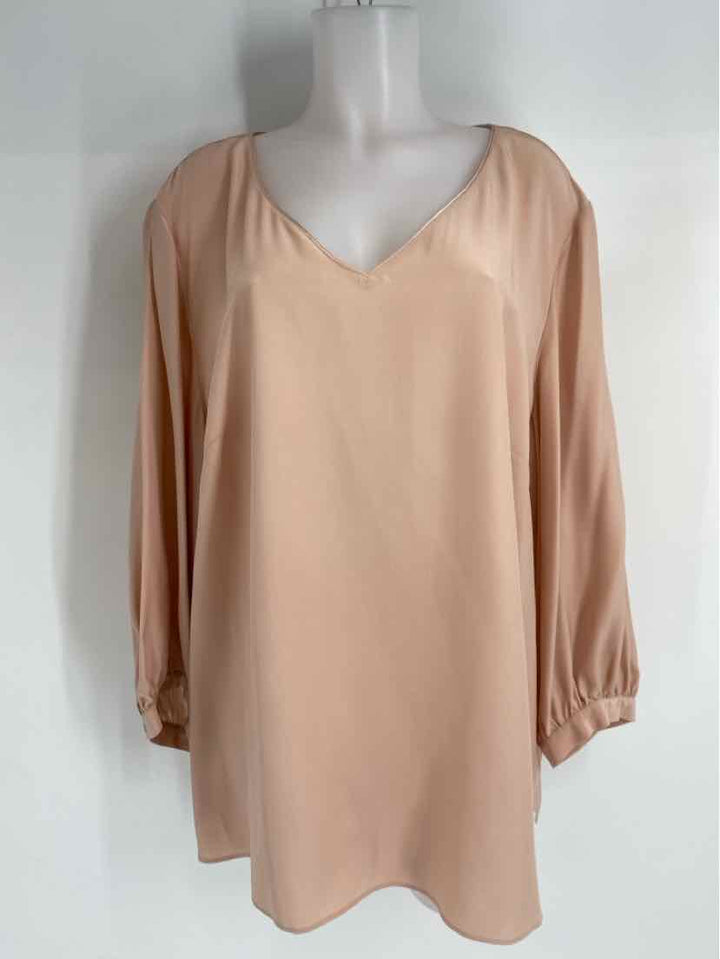 Size 3X LAFAYETTE Pink Silk Shirt