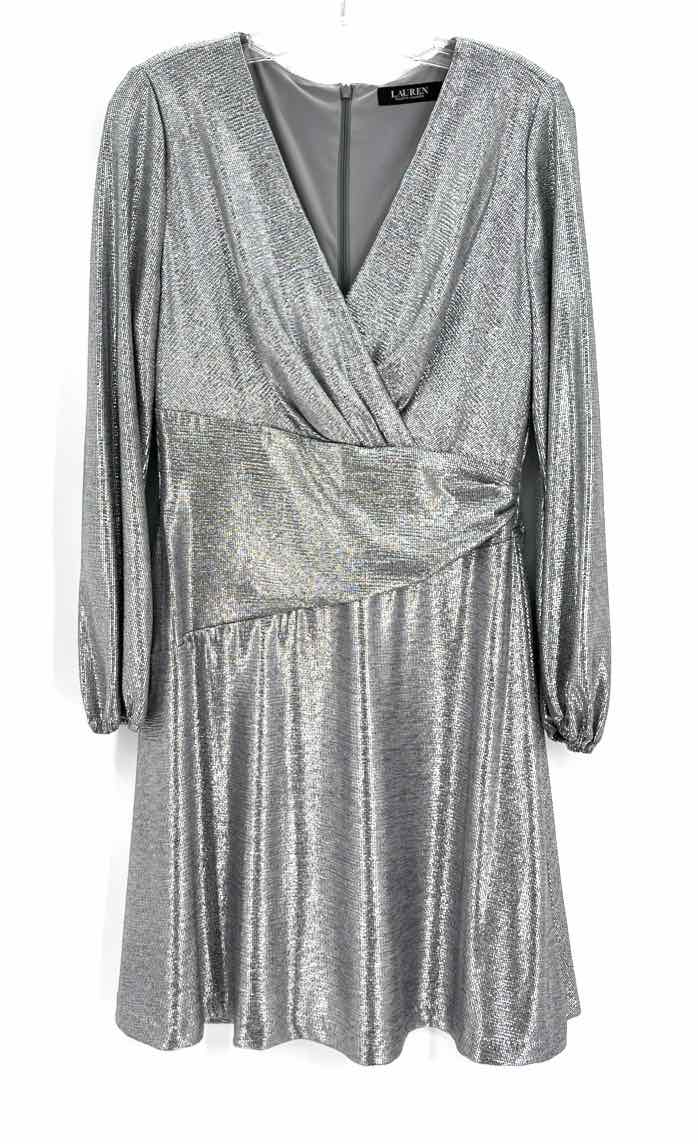 Size 10 RALPH LAUREN Silver Dress